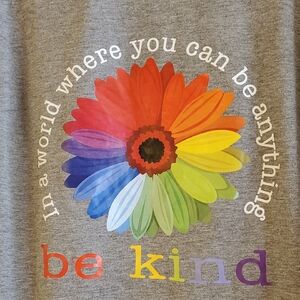 Gray 'Be Kind' Tee-Shirt Sz X-LRG